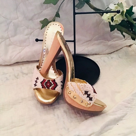 BCBG Shoes - BCBGIRL beaded *look at pics!* missing beads!